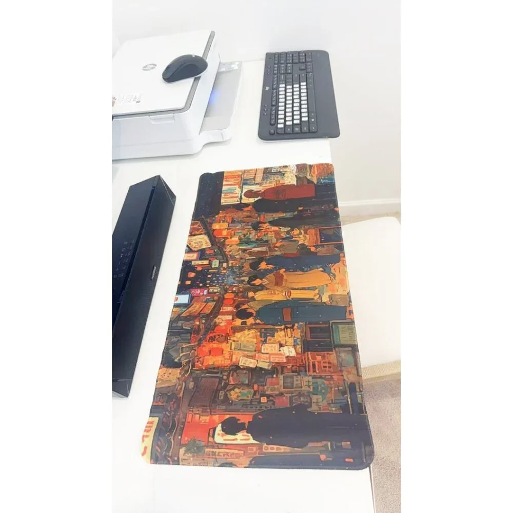 Vibrant Urban Street Art Large Gaming Mouse Pad Anti-Slip Desk Mat 11.8